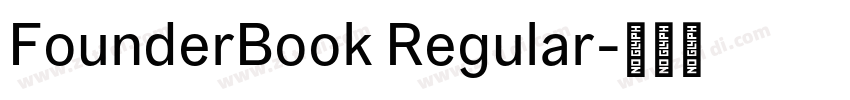 FounderBook Regular字体转换